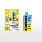 Bang King 30000 30K Puffar (30000 puffar) Blueberry Ice & Strawberry Banana 2-i-1 uppladdningsbar engångsvape 550mAh LCD digital display 36ml dual pod 1.0Ω mesh coil EU lager