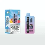 Bang King 30000 30K Puffar (30000 puffar) Blueberry Raspberry & Peach Mango Watermelon 2-i-1 uppladdningsbar engångsvape 550mAh LCD digital display 36ml dual pod 1.0Ω mesh coil EU lager