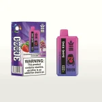 Bang King 30000 30K Puffar (30000 puffar) Strawberry Watermelon & Grape Ice 2-i-1 uppladdningsbar engångsvape 550mAh LCD digital display 36ml dual pod 1.0Ω mesh coil EU lager
