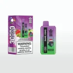 Bang King 30000 30K Puffar (30000 puffar) Strawberry Kiwi & Sour Apple Raspberry 2-i-1 uppladdningsbar engångsvape 550mAh LCD digital display 36ml dual pod 1.0Ω mesh coil EU lager
