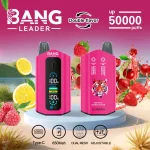 Bang Leader 50000 50K Puffar (50000 puffar) Blueberry Raspberry Lemonade & Strawberry Raspberry Cherry Ice 2-i-1 uppladdningsbar engångsvape 36ml dual mesh LCD display