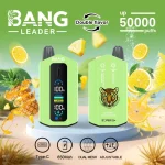 Bang Leader 50000 50K Puffar (50000 puffar) Sour Pineapple Lemonade & Lemon Lime 2-i-1 uppladdningsbar engångsvape 36ml dual mesh LCD display