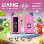 Bang Leader 50000 50K Puffar (50000 puffar) Strawberry Kiwi & Strawberry Ice 2-i-1 uppladdningsbar engångsvape 36ml dual mesh LCD display