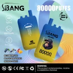 Bang Leader 80000 80K Puffar (80000 puffar) Blueberry Ice + Black Dragon Ice + Mango Peach 3-i-1 uppladdningsbar engångsvape 850mAh 78ml 3 pods 1.0Ω mesh coil EU lager