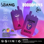 Bang Leader 80000 80K Puffar (80000 puffar) Blueberry Ice + Strawberry Banana + Mixed Berries 3-i-1 uppladdningsbar engångsvape 850mAh 78ml 3 pods 1.0Ω mesh coil EU lager