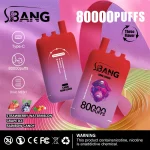 Bang Leader 80000 80K Puffar (80000 puffar) Strawberry Watermelon + Grape Ice + Rainbow Candy 3-i-1 uppladdningsbar engångsvape 850mAh 78ml 3 pods 1.0Ω mesh coil EU lager