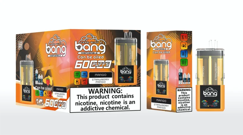 Bang Vape 60K Puffar (60000 puffar) Mango & Strawberry 2-in-1 uppladdningsbar engångsvape 36ml