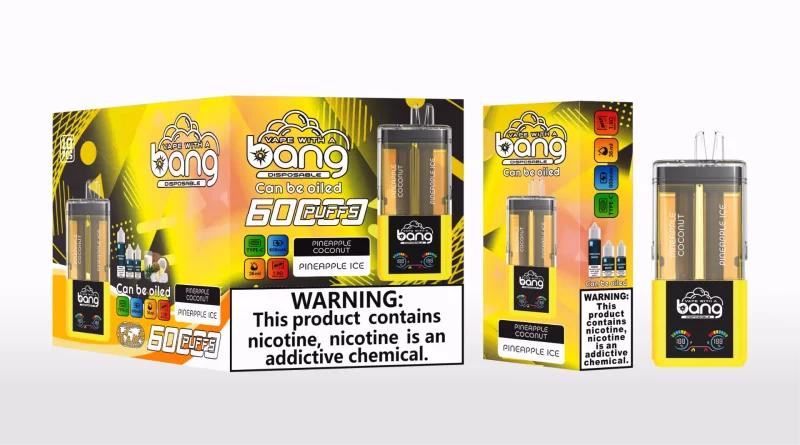 Bang Vape 60K Puffar (60000 puffar) Pineapple Coconut & Pineapple Ice 2-in-1 uppladdningsbar engångsvape 36ml