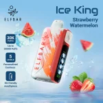 Elfbar Ice King 30000 Puffar (30000 puffar) Strawberry Watermelon 5% nikotin 5-level coolness uppladdningsbar engångsvape 850mAh dual mesh coil 20ml Type-C EU lager