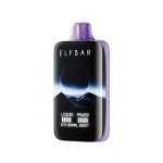 Elfbar MoonNight 40000 Puffar (40000 puffar) Grape Raspberry 5% nikotin uppladdningsbar engångsvape 850mAh 3-nivåer justerbar effekt 50ml Type-C EU lager
