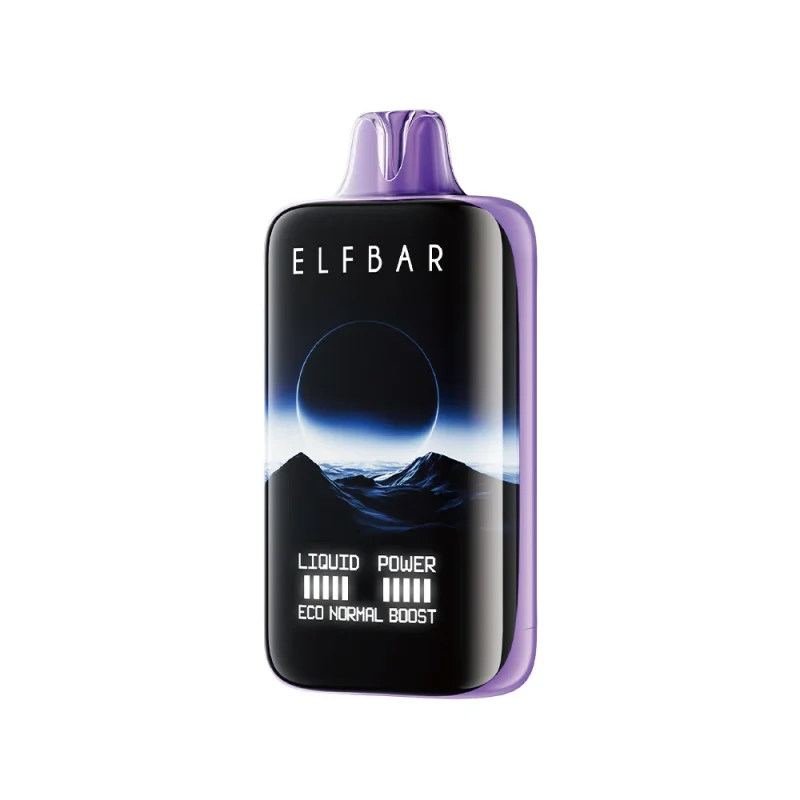 Elfbar MoonNight 40000 Puffar (40000 puffar) Grape Raspberry 5% nikotin uppladdningsbar engångsvape 850mAh 3-nivåer justerbar effekt 50ml Type-C EU lager