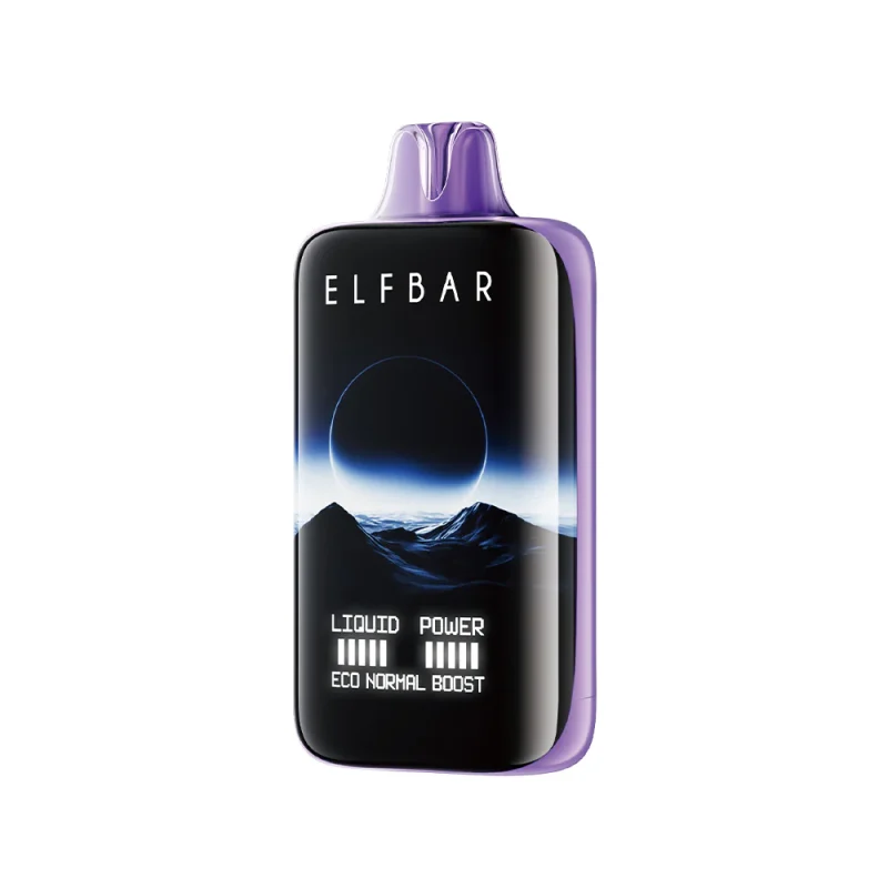 Elfbar MoonNight 40000 Puffar (40000 puffar) Peach Berry 5% nikotin 3-level power adjustable dual mesh uppladdningsbar engångsvape 850mAh 50ml Type-C EU lager