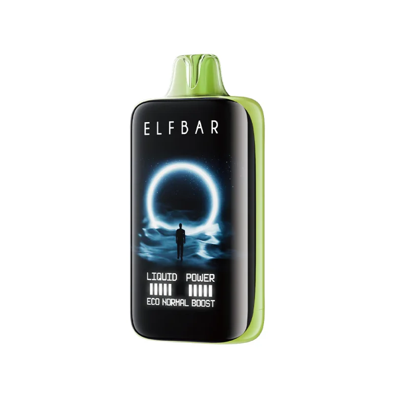 Elfbar MoonNight 40000 Puffar (40000 puffar) Strawberry Kiwi Ice 5% nikotin 3-level power adjustable dual mesh uppladdningsbar engångsvape 850mAh 50ml Type-C EU lager