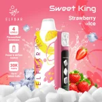Elfbar Sweet King 30000 Puffar vape Strawberry Ice 5% nikotin billig vape Sverige triple mesh airflow control uppladdningsbar engångsvape 850mAh 30ml Type-C EU lager