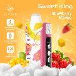 Elfbar Sweet King 30000 Puffar vape Strawberry Mango 5% nikotin billig vape Sverige triple mesh airflow control uppladdningsbar engångsvape 850mAh 30ml Type-C EU lager