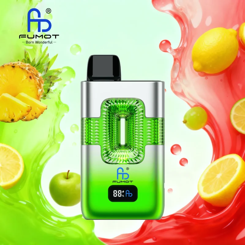 Fumot ECO 2in1 50000 Puffar vape Cola Lemon Pineapple Lemon Green Apple 5% nikotin long lasting vape 2in1 dual flavor vape mesh coil uppladdningsbar engångsvape 950mAh 20ml Type-C EU lager