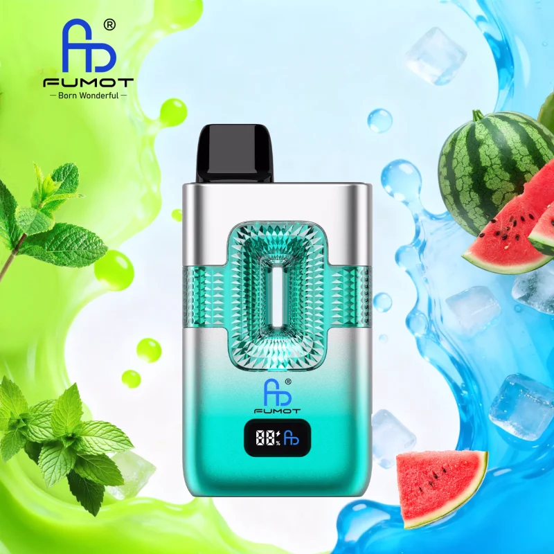 Fumot ECO 2in1 50000 Puffar vape Cool Mint Watermelon Ice 5% nikotin long lasting vape 2in1 dual flavor vape mesh coil uppladdningsbar engångsvape 950mAh 20ml Type-C EU lager