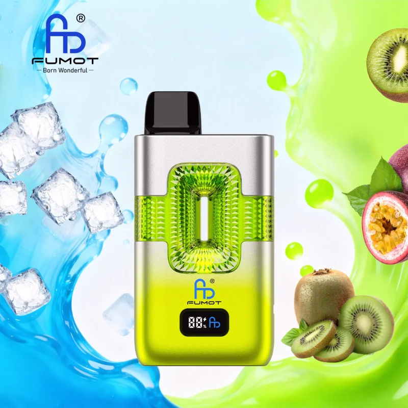 Fumot ECO 2in1 50000 Puffar vape Ice Pop Kiwi Passion Fruit Guava 5% nikotin long lasting vape 2in1 dual flavor vape mesh coil uppladdningsbar engångsvape 950mAh 20ml Type-C EU lager