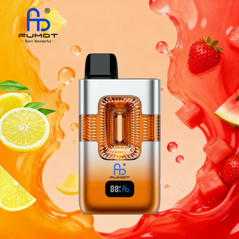 Fumot ECO 2in1 50000 Puffar vape Lemon Lime Strawberry Watermelon 5% nikotin long lasting vape 2in1 dual flavor vape mesh coil uppladdningsbar engångsvape 950mAh 20ml Type-C EU lager
