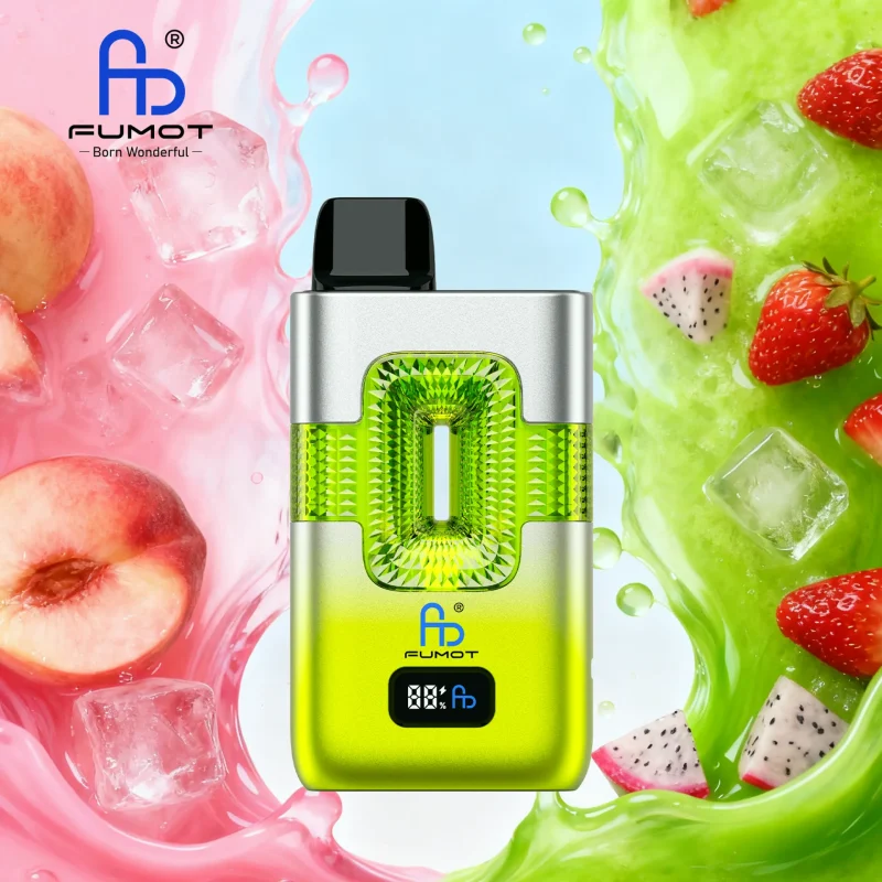 Fumot ECO 2in1 50000 Puffar vape Peach Ice White Mamba 5% nikotin long lasting vape 2in1 dual flavor vape mesh coil uppladdningsbar engångsvape 950mAh 20ml Type-C EU lager