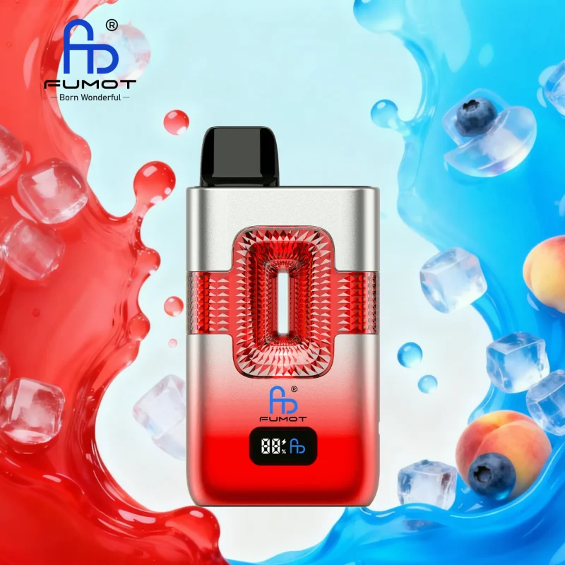 Fumot ECO 2in1 50000 Puffar vape Redbull Ice Blueberry Peach Ice 5% nikotin long lasting vape 2in1 dual flavor vape mesh coil uppladdningsbar engångsvape 950mAh 20ml Type-C EU lager