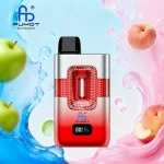 Fumot ECO 2in1 50000 Puffar vape Sour Apple Juicy Peach 5% nikotin long lasting vape 2in1 dual flavor vape mesh coil uppladdningsbar engångsvape 950mAh 20ml Type-C EU lager