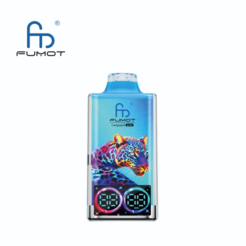 Fumot Leopard 40000 Puffar vape Blueberry Raspberry 5% nikotin bästa vape 2026 dual mesh RGB light uppladdningsbar engångsvape 750mAh 20ml Type-C EU lager