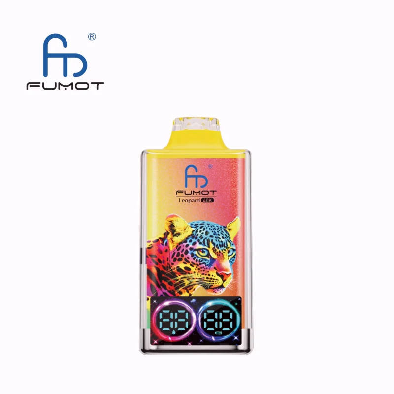 Fumot Leopard 40000 Puffar vape Strawberry Ice 5% nikotin bästa vape 2026 dual mesh RGB light uppladdningsbar engångsvape 750mAh 20ml Type-C EU lager