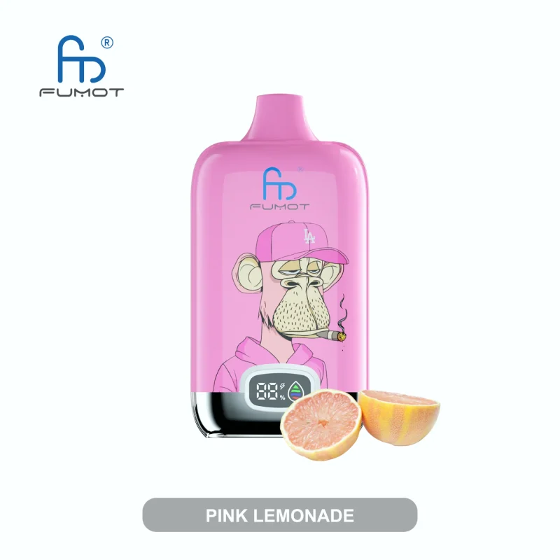 Fumot RandM Digital Box 12000 Puffar vape Pink Lemonade 5% nikotin cheap vape Sweden mesh coil display uppladdningsbar engångsvape 850mAh 20ml Type-C EU lager