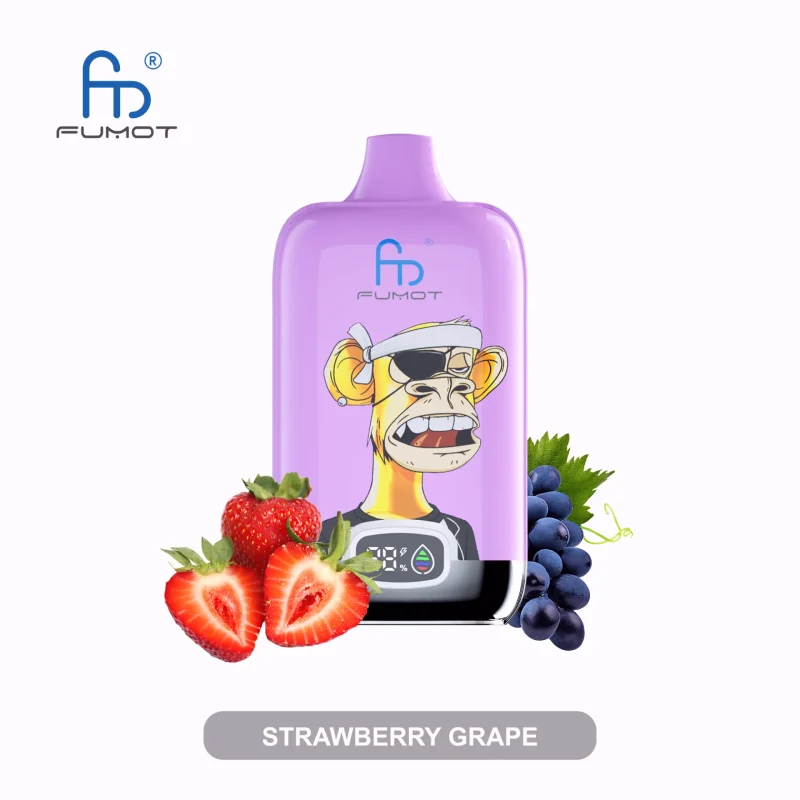 Fumot RandM Digital Box 12000 Puffar vape Strawberry Grape 5% nikotin cheap vape Sweden mesh coil display uppladdningsbar engångsvape 850mAh 20ml Type-C EU lager