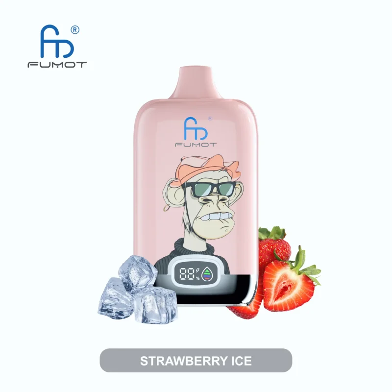 Fumot RandM Digital Box 12000 Puffar vape Strawberry Ice 5% nikotin cheap vape Sweden mesh coil display uppladdningsbar engångsvape 850mAh 20ml Type-C EU lager
