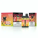 Hifancy Twins 35000 Puffar (35000 puffar) Raspberry Cherry Ice & Peach Mango Watermelon 2-i-1 dubbel oljetank uppladdningsbar engångsvape 650mAh 35ml 1.0Ω mesh coil Type-C EU lager