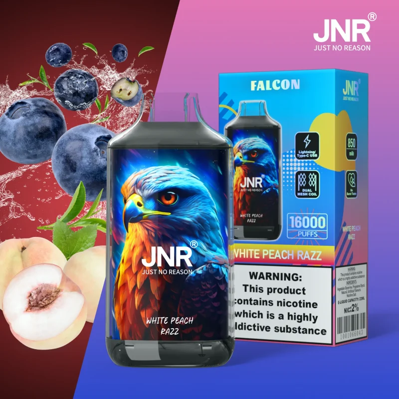 jnr-falcon-16000-puffar-White Peach Razz