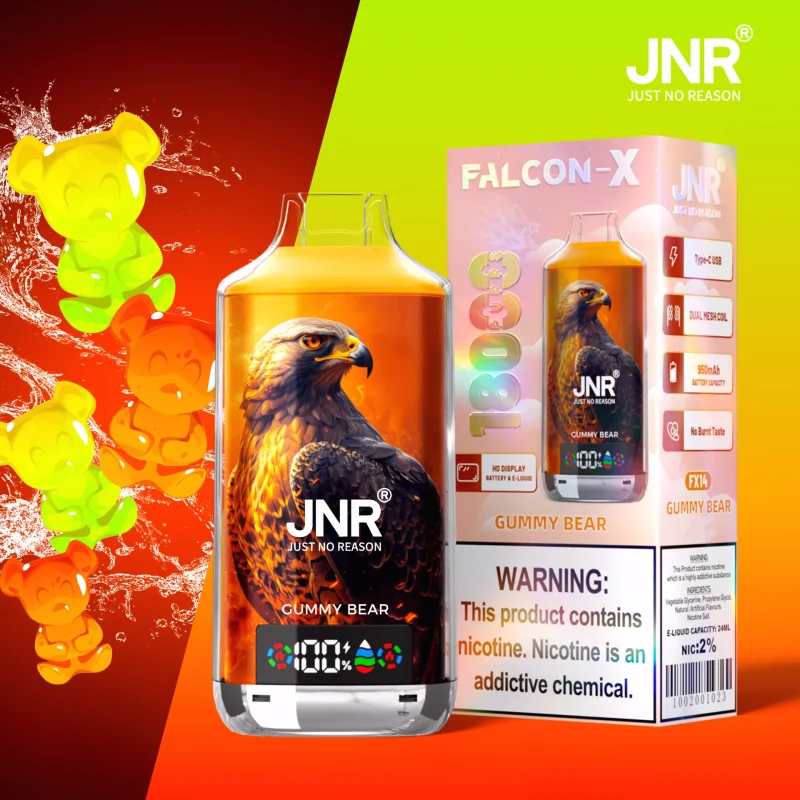JNR Falcon-X 18000 – 18K Puffar Vape Digital Display Dual Mesh - Bild 13
