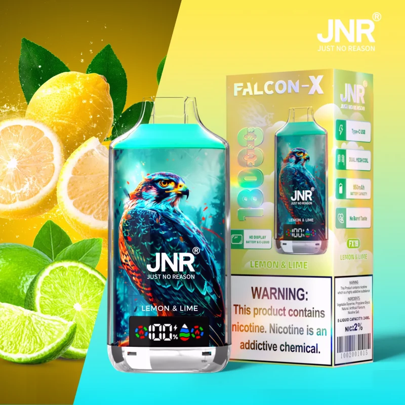 JNR Falcon-X 18000 – 18K Puffar Vape Digital Display Dual Mesh - Bild 10