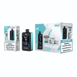 JNR Mediamax 40000 Puffar (40000 puffar) Miami Mint 2% eller 5% nikotin uppladdningsbar engångsvape 1000mAh 2.4" HD display adjustable airflow dual mesh coil 21ml Type-C EU lager