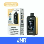JNR Mediamax 40000 Puffar (40000 puffar) Peach Mango Watermelon 2% eller 5% nikotin uppladdningsbar engångsvape 1000mAh 2.4" HD display adjustable airflow dual mesh coil 21ml Type-C EU lager