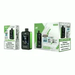 JNR Mediamax 40000 Puffar (40000 puffar) Sour Apple Ice 2% eller 5% nikotin uppladdningsbar engångsvape 1000mAh 2.4" HD display adjustable airflow dual mesh coil 21ml Type-C EU lager