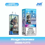 JNR Rage Grilla 55000 Puffar (55000 puffar) Blueberry Raspberry Cherry 2% eller 5% nikotin uppladdningsbar engångsvape 950mAh smart screen dual mesh coil 30ml Type-C EU lager