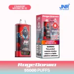JNR Rage Grilla 55000 Puffar (55000 puffar) Strawberry Watermelon Ice 2% eller 5% nikotin uppladdningsbar engångsvape 950mAh smart screen dual mesh coil 30ml Type-C EU lager