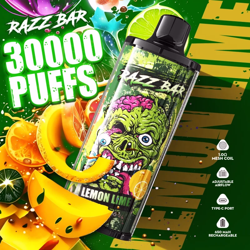 Razz Bar 60000 Puffar (60000 puffar) Love 66 2% eller 5% nikotin uppladdningsbar engångsvape 650mAh LED display 30ml 1.0Ω mesh coil EU lager