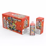 Razz Bar 60000 Puffar (60000 puffar) Gummy Bear 2% eller 5% nikotin uppladdningsbar engångsvape 650mAh LED display 30ml 1.0Ω mesh coil EU lager