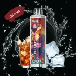 Uwin Crystal 10000 Puffar (10000 puffar) Cola Ice 2% eller 5% nikotin uppladdningsbar engångsvape 650mAh mesh coil RGB lights 18ml Type-C EU lager