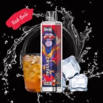 Uwin Crystal 10000 Puffar (10000 puffar) Red Bull 2% eller 5% nikotin uppladdningsbar engångsvape 650mAh mesh coil RGB lights 18ml Type-C EU lager