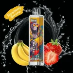 Uwin Crystal 10000 Puffar (10000 puffar) Strawberry Banana 2% eller 5% nikotin uppladdningsbar engångsvape 650mAh mesh coil RGB lights 18ml Type-C EU lager