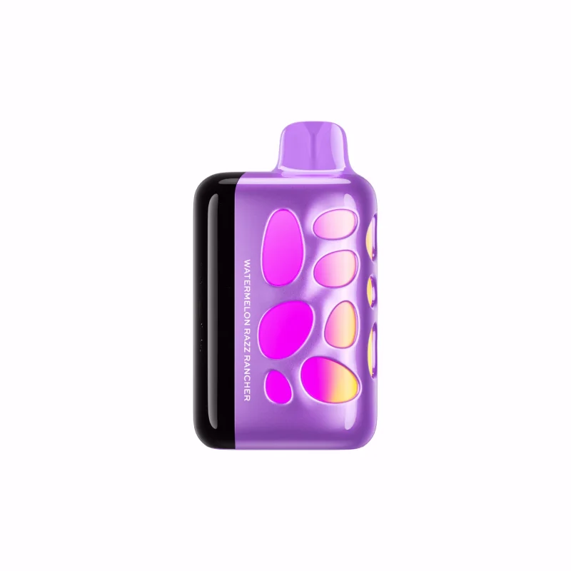 VOZOL RAVE 40000 Puffar (40000 puffar) Watermelon Razz Rancher 5% nikotin uppladdningsbar engångsvape 1000mAh 270° glow beat-synced party mode 20ml 1.2Ω coil Type-C EU lager