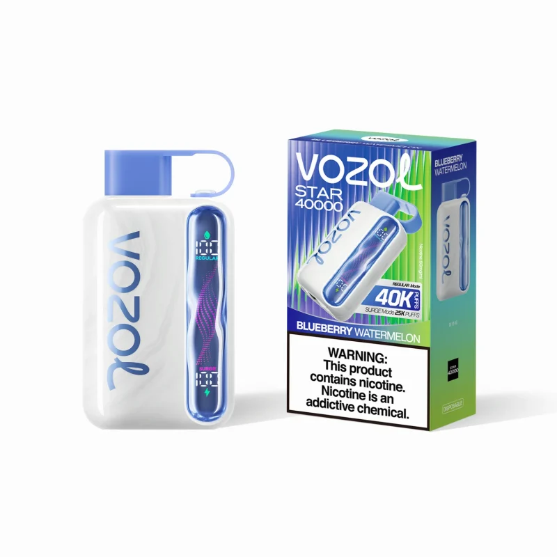 VOZOL Star 40000 Puffar vape Blueberry Watermelon 5% nikotin dual mesh 0.65Ω 20ml EU lager