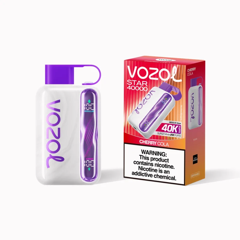 VOZOL Star 40000 Puffar (40000 puffar) Cherry Cola 5% nikotin uppladdningsbar engångsvape dual mesh 0.65Ω 20ml EU lager