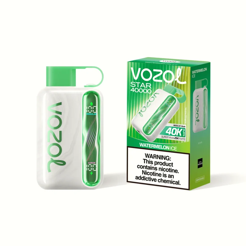 VOZOL Star 40000 Puffar (40000 puffar) Watermelon Ice 5% nikotin uppladdningsbar engångsvape dual mesh 0.65Ω 20ml EU lager