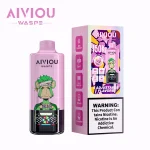Waspe Aiviou 150000 Puffar vape Red Bull Cola Ice Strawberry Raspberry Cherry Blackberry Dragon Fruit 5% nikotin ultra long lasting vape 6in1 multi flavor vape mesh coil uppladdningsbar engångsvape 650mAh 64ml Type-C EU lager